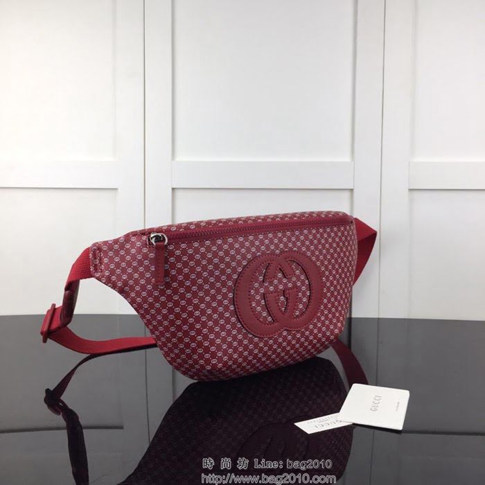 GUCCI古馳 新款 專櫃品質 原單 536416 大紅絲印 休閒百搭款 腰包HY1385